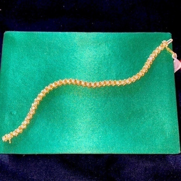 - Magnificent Dimond gold 14K natural diamonds bracelet solid gold diamonds - Picture 4 of 4